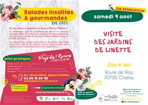 Visite des Jardins de Linette à Oiselay