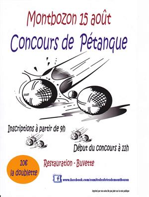 Concours de pétanque à Montbozon