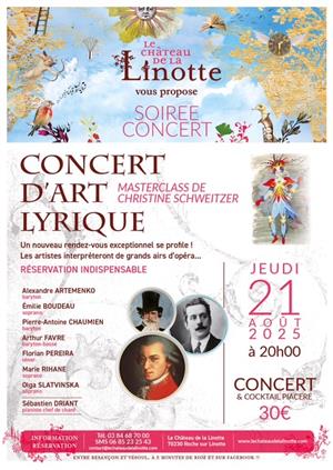 Soirée concert d'art lyrique au Château de la Linotte