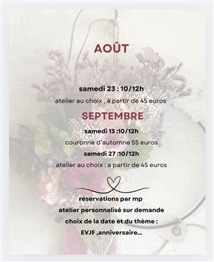 Planning des ateliers ID Créations