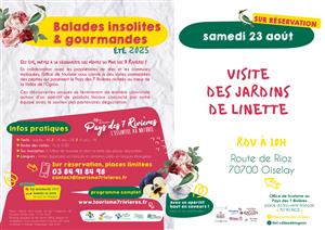 Visite des Jardins de Linette à Oiselay
