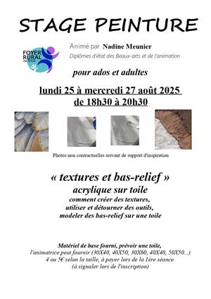 Stage de peinture au Foyer Rural de Rioz