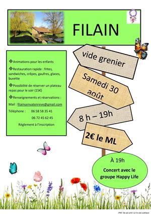 Vide grenier à Filain
