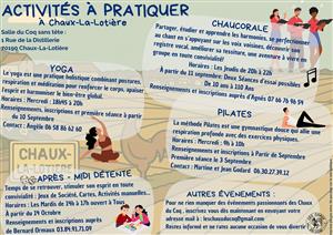 Nombreuses activités à Chaux la Lotière