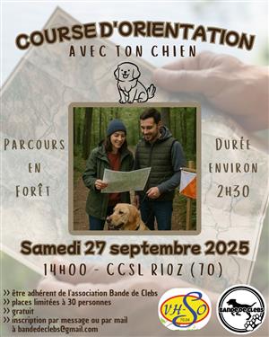 Course d'orientation avec son chien à Rioz