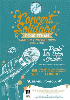 Concert solidaire pour la Team Eth'oile de Cristal à Rioz