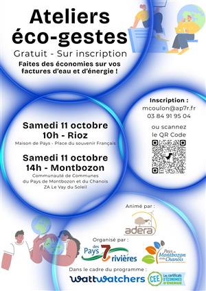 Ateliers éco-gestes à Rioz et Montbozon