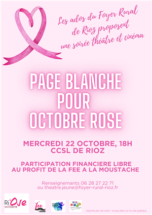 Page blanche pour octobre rose à Rioz