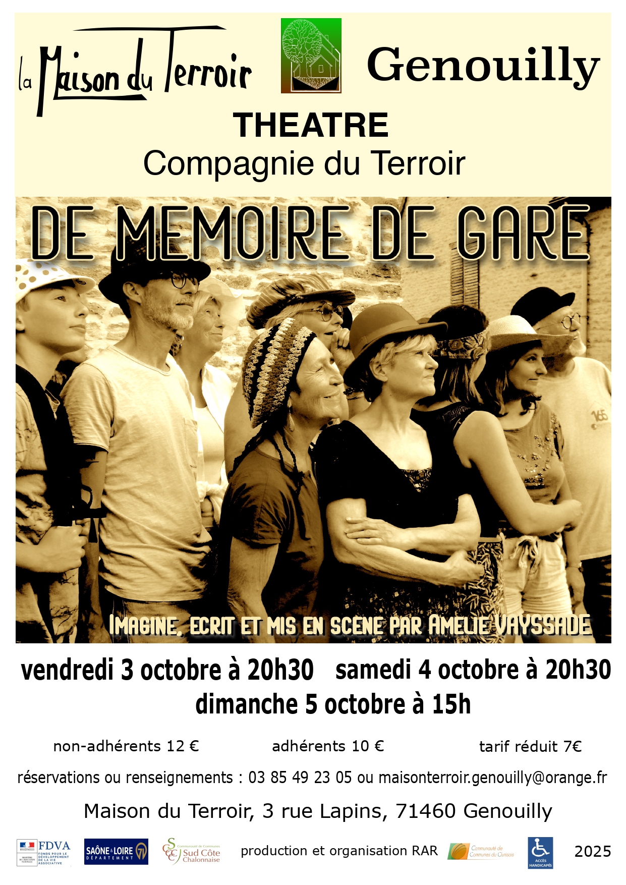 2025-10-3à5 affiche théatre de mémoire de Gare