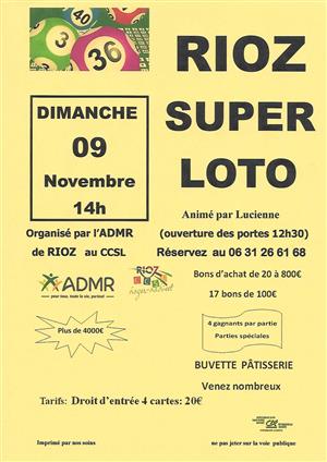 Loto de l'ADMR à Rioz