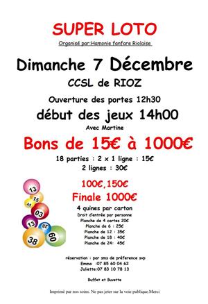 Super loto à Rioz
