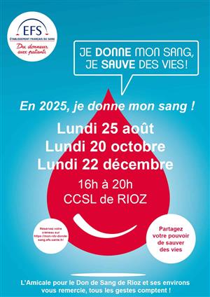 Don du sang à Rioz