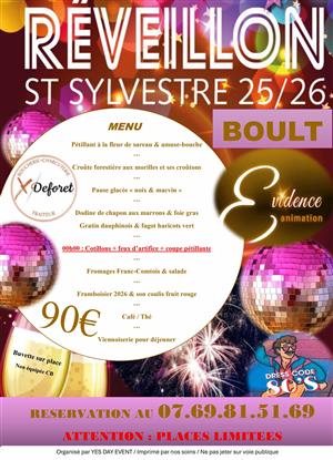 Soirée réveillon 31 décembre à Boult