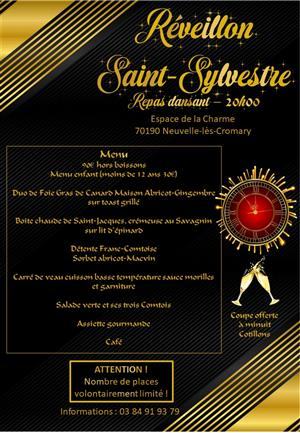 Réveillon de la Saint Sylvestre à Neuvelle les Cromary