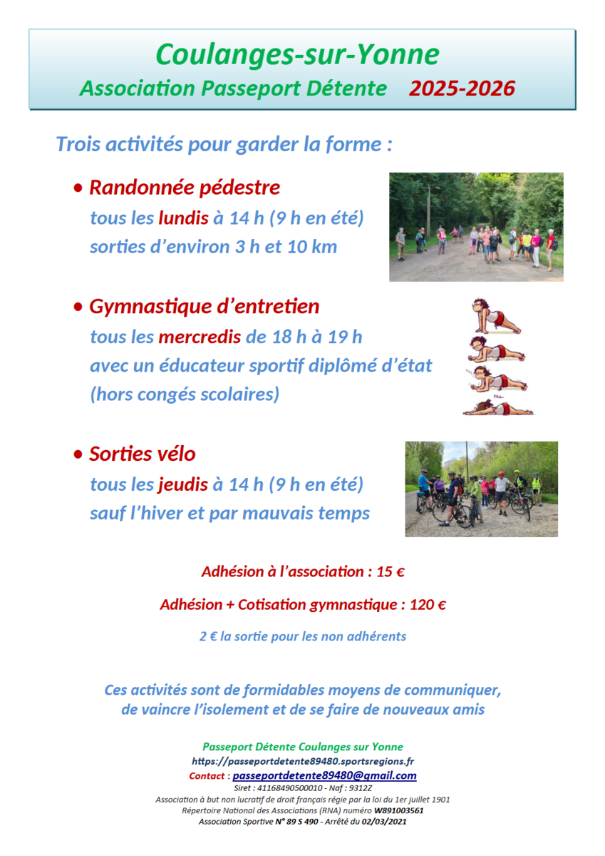 Passeport Détente - Sorties vélo