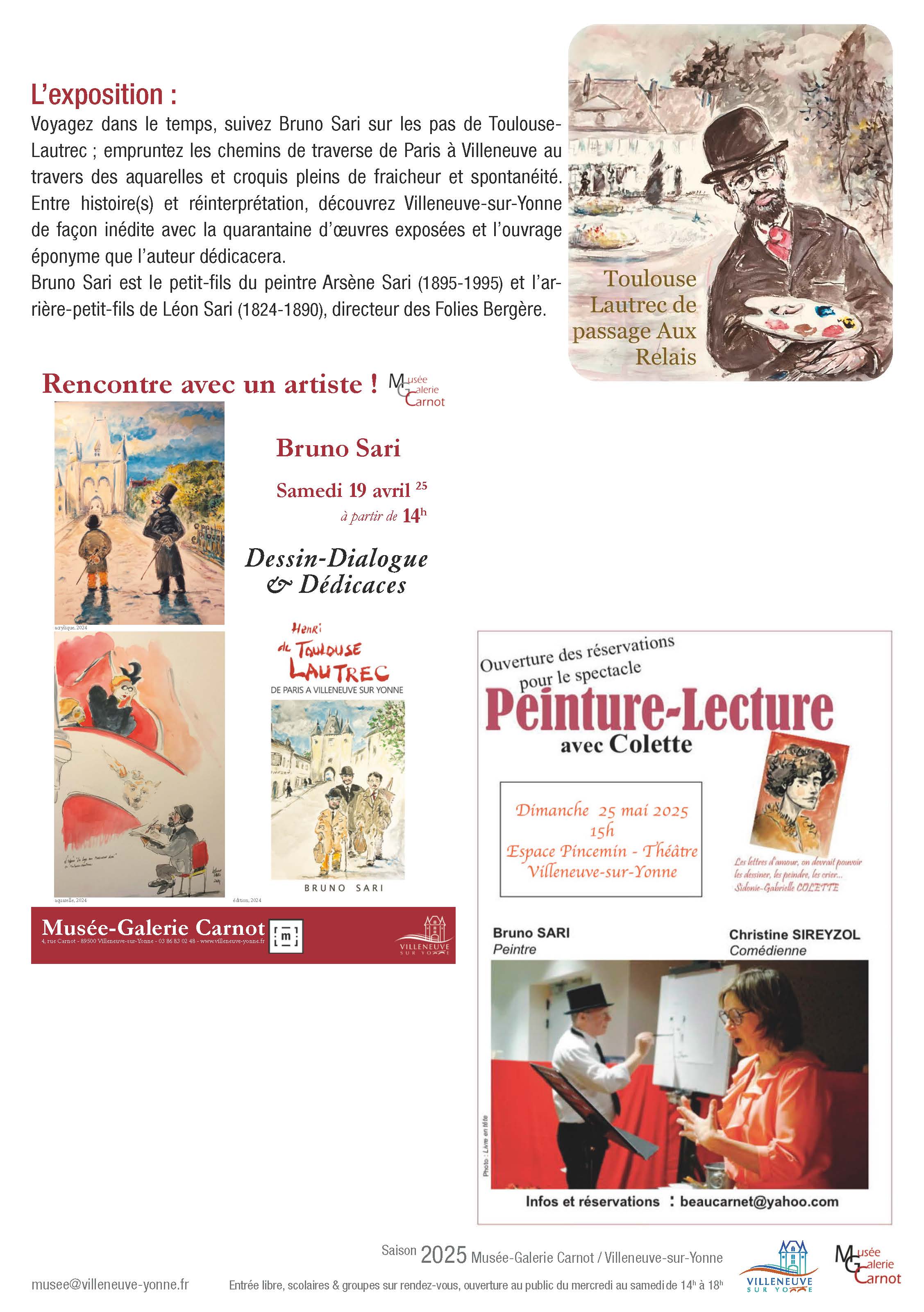 Henri de Toulouse-Lautrec , de Paris à Villeneuve-sur-Yonne / Bruno Sari
