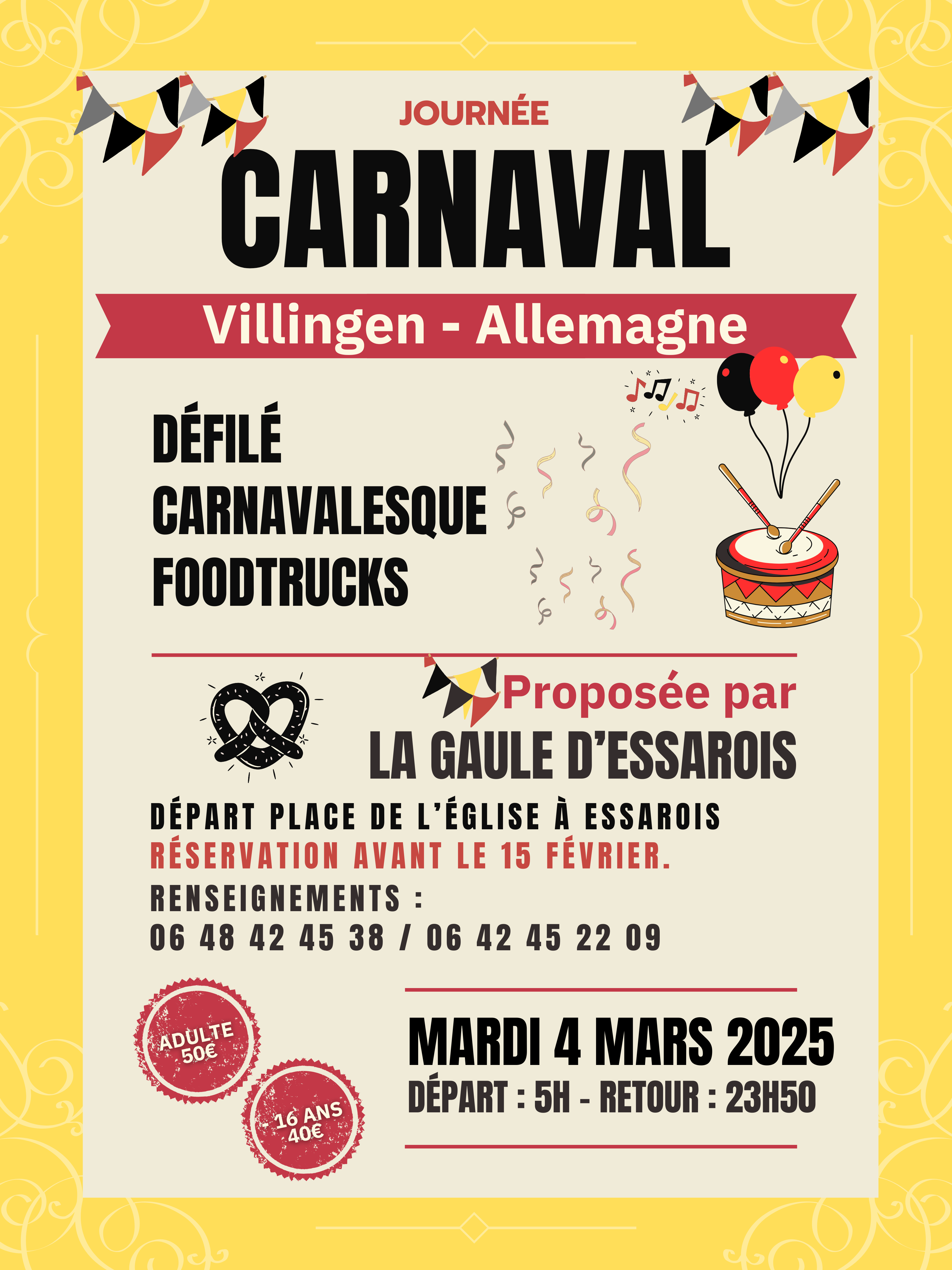 AFFICHE CARNAVAL VILLINGEN ALLEMAGNE