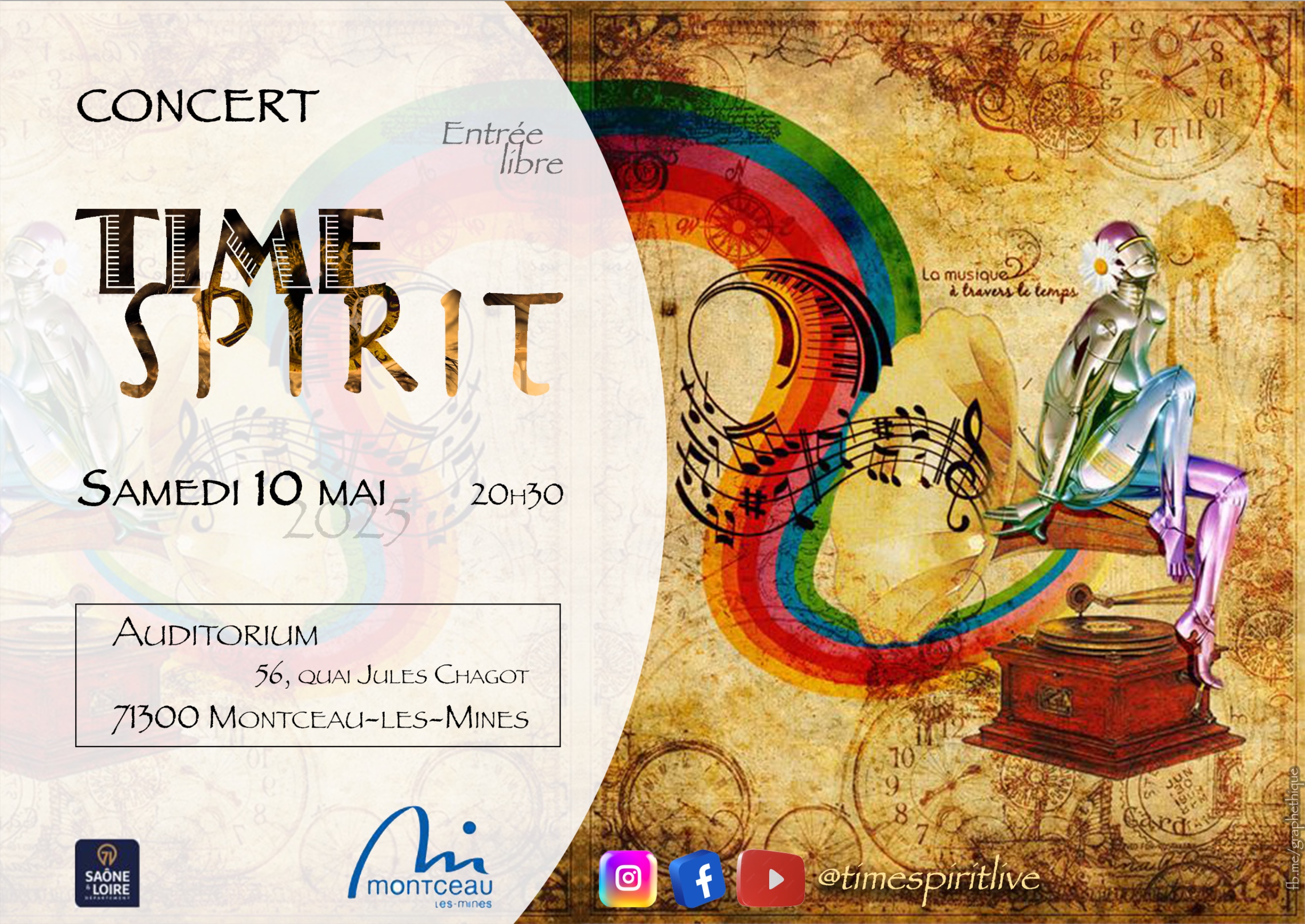 Concert Time Spirit à l'auditorium de Montceau