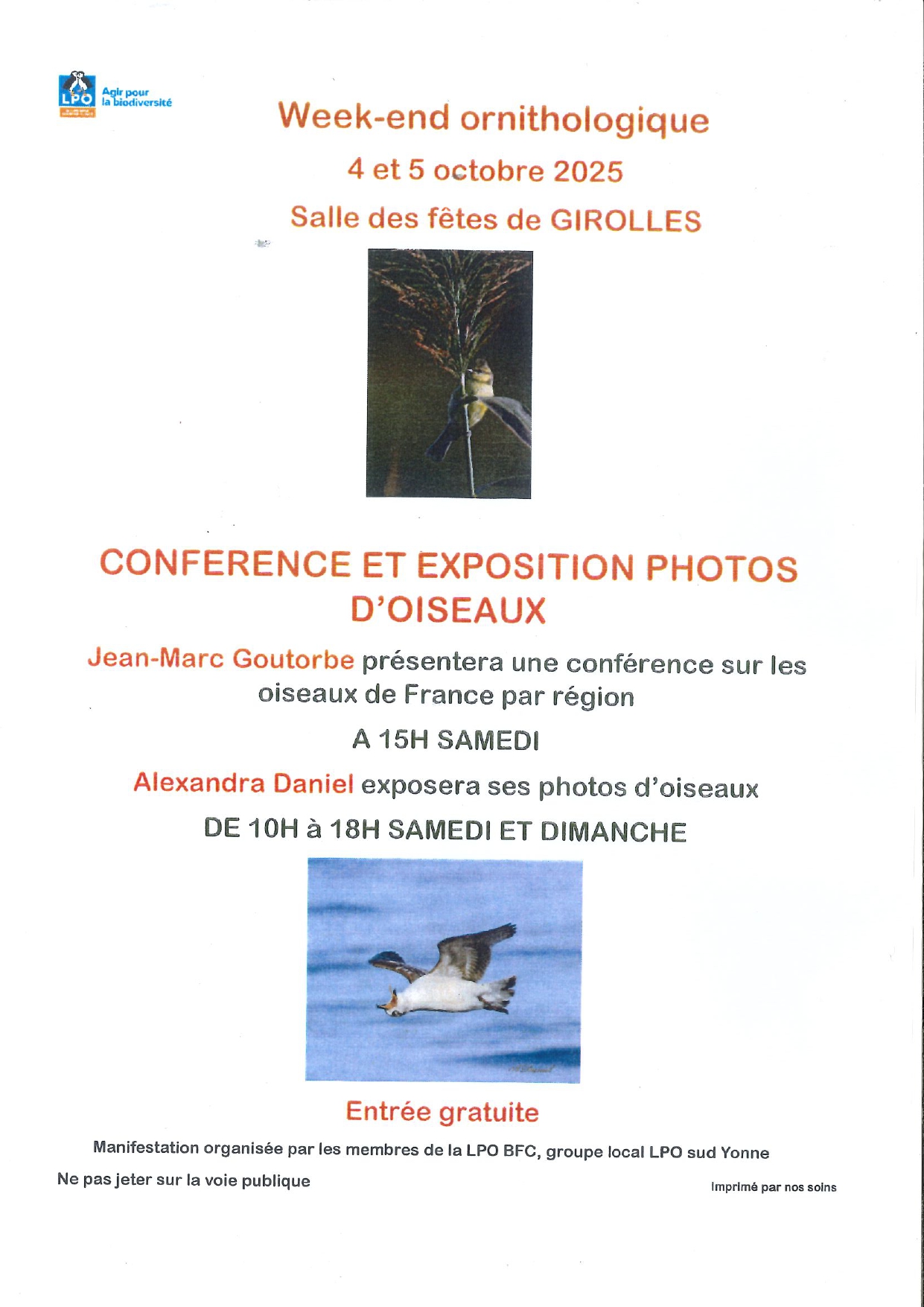 Conférence oiseaux
