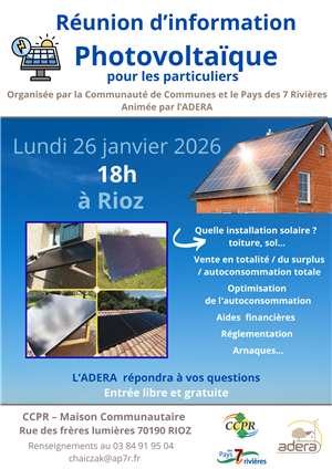 Réunion d'information photovoltaïque à Rioz