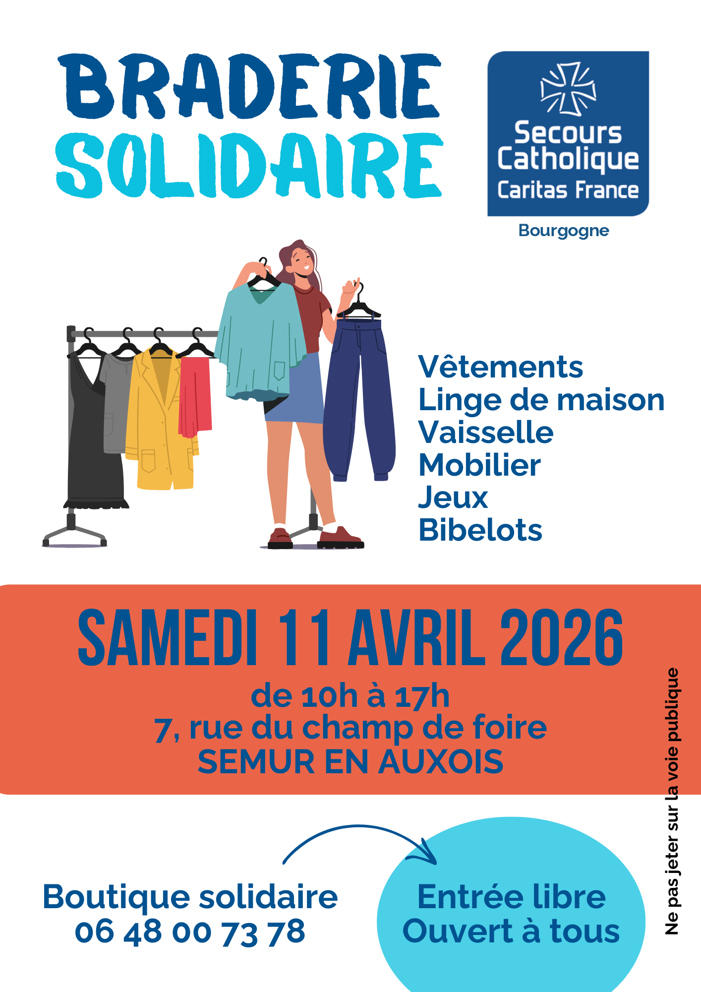 Braderie solidaire de printemps du secours catholique