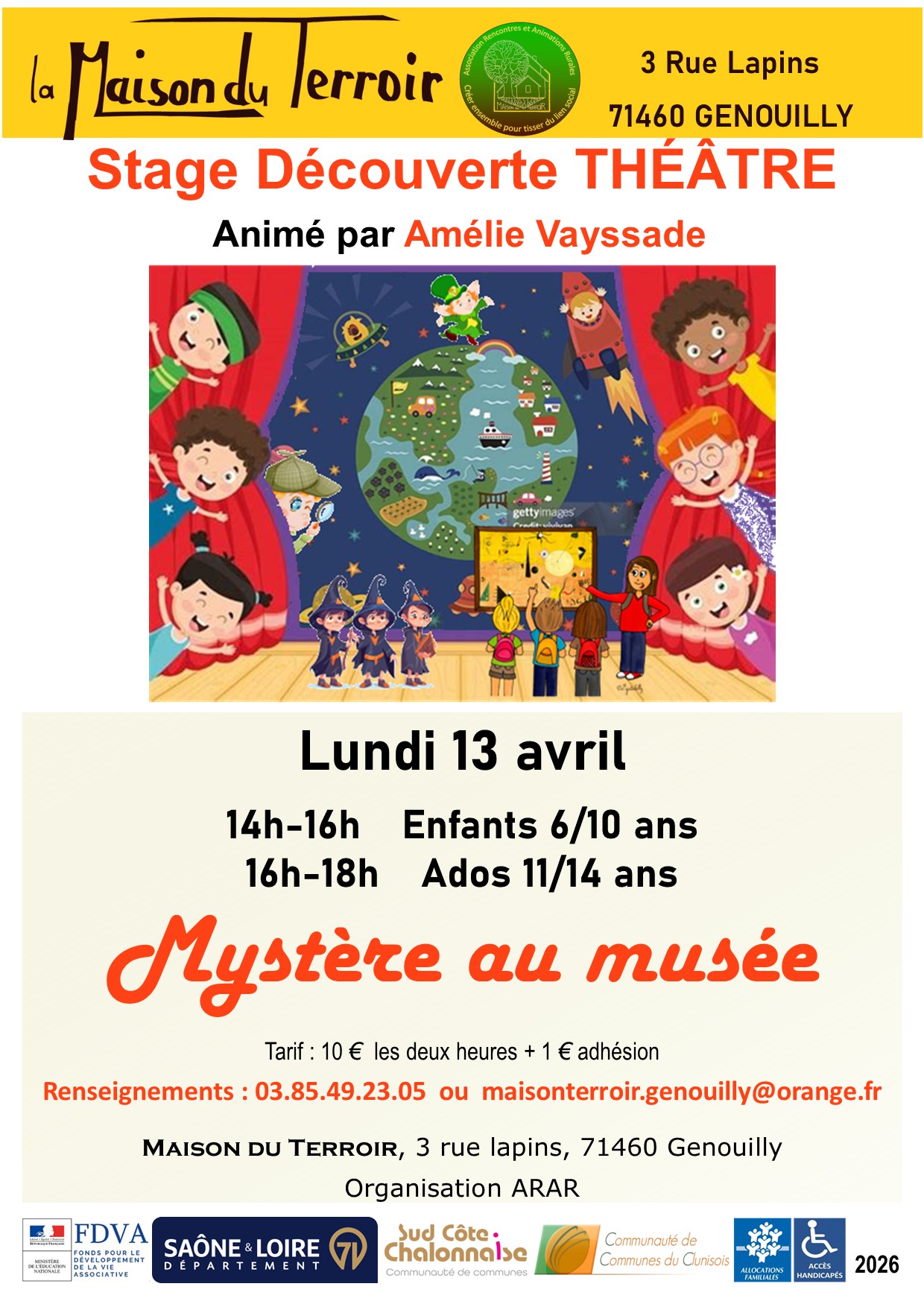 Stage Découverte théâtre Ados 11-14 ans