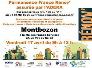 Permanence France Rénov' avec l'Adera à Montbozon
