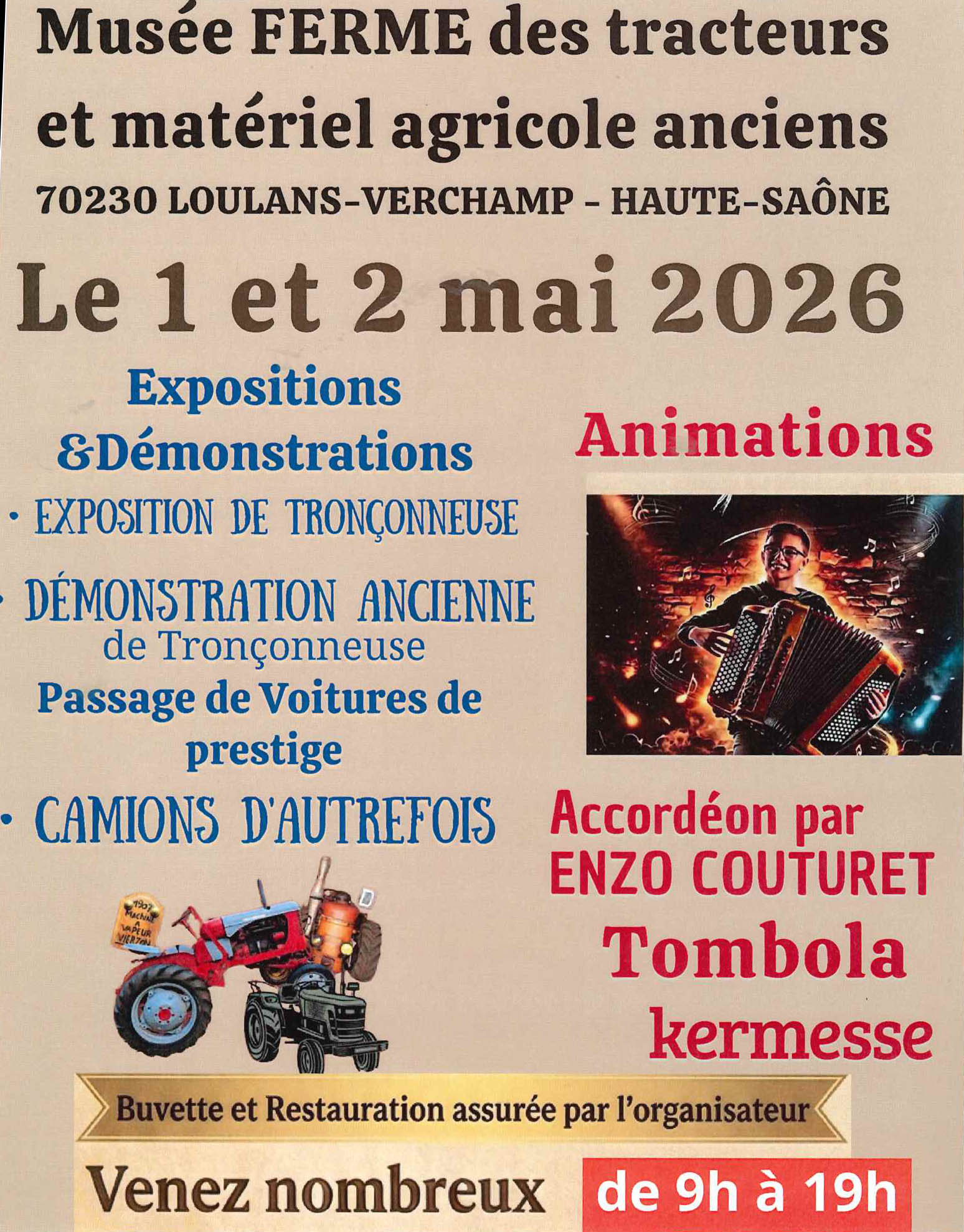 Musée ferme des tracteurs à Loulans-Verchamp