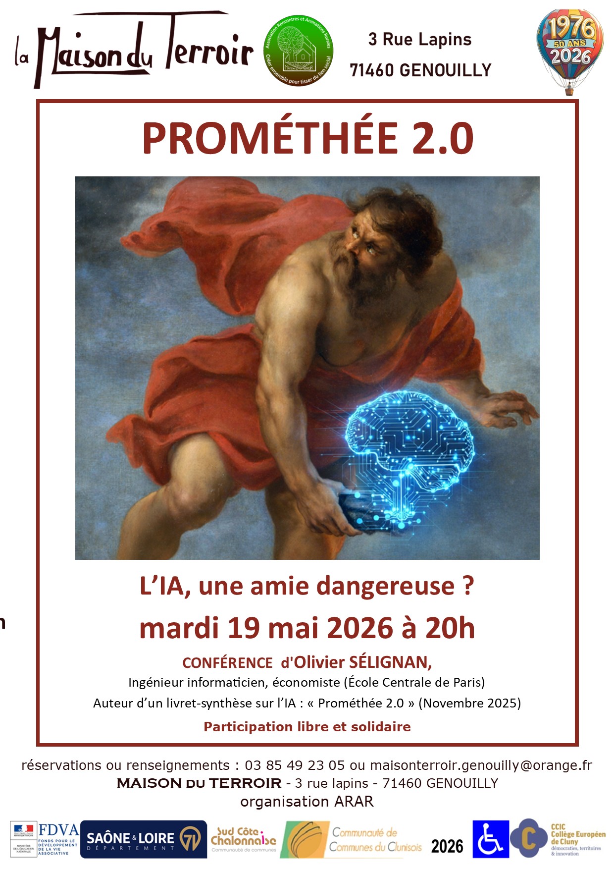 Conférence "Prométhée 2.0, l'IA est-elle dangereuse ?"