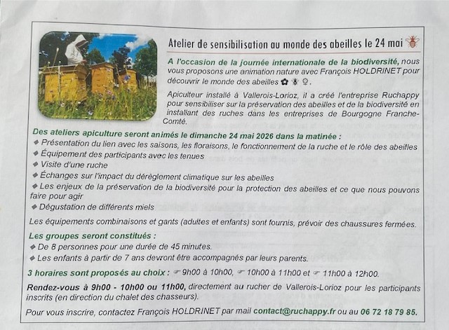Sensibilisation au monde des abeilles à Vallerois-Lorioz