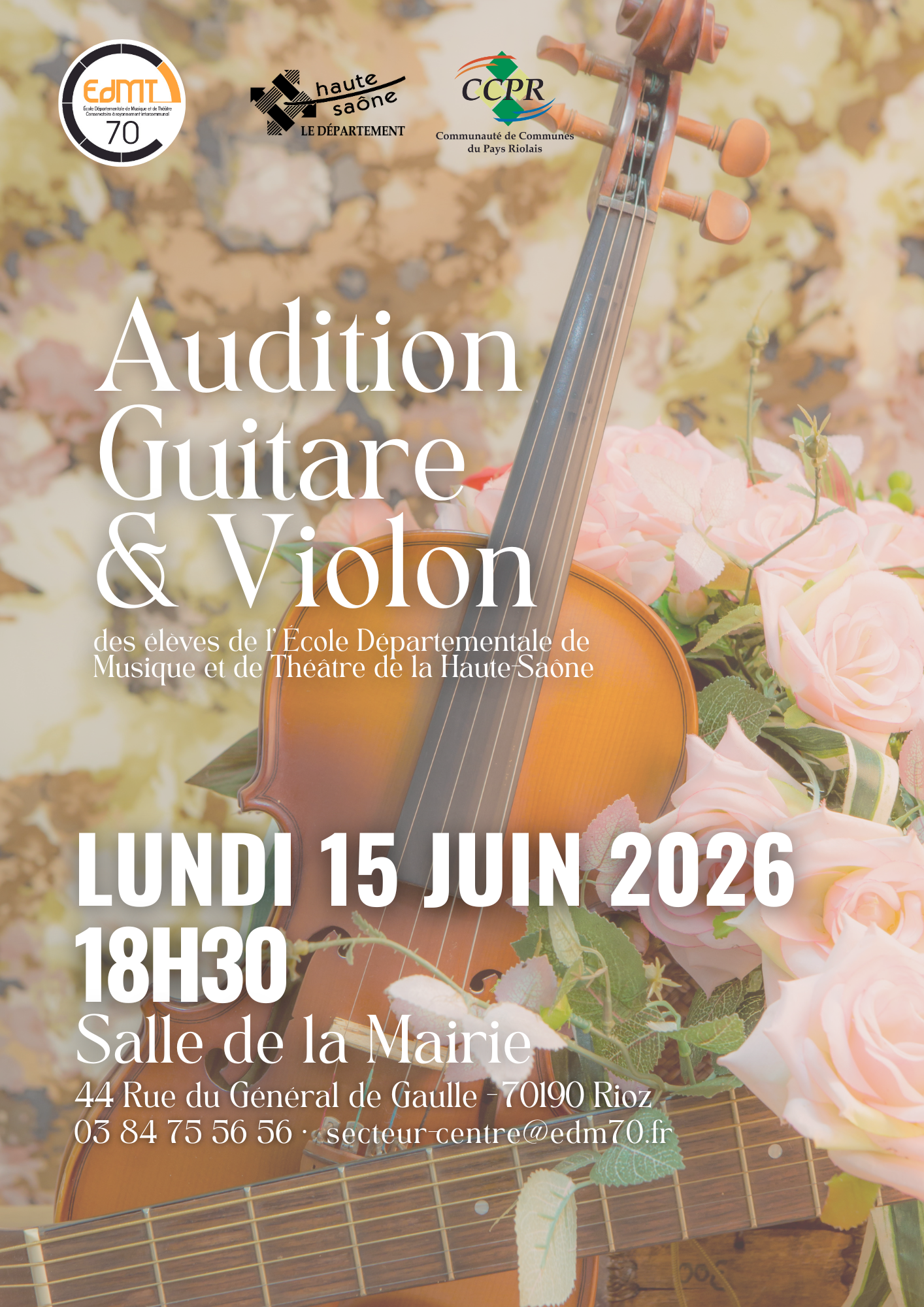 Audition guitare & violon à Rioz