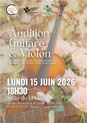 Audition guitare & violon à Rioz