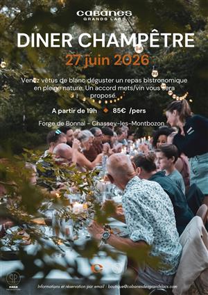 Diner champêtre aux cabanes des grands lacs à Chassey les Montbozon