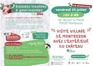Visite village de Montbozon avec extérieurs du château