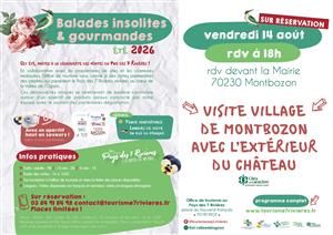 Visite du village de Montbozon avec l'extérieur du chateau