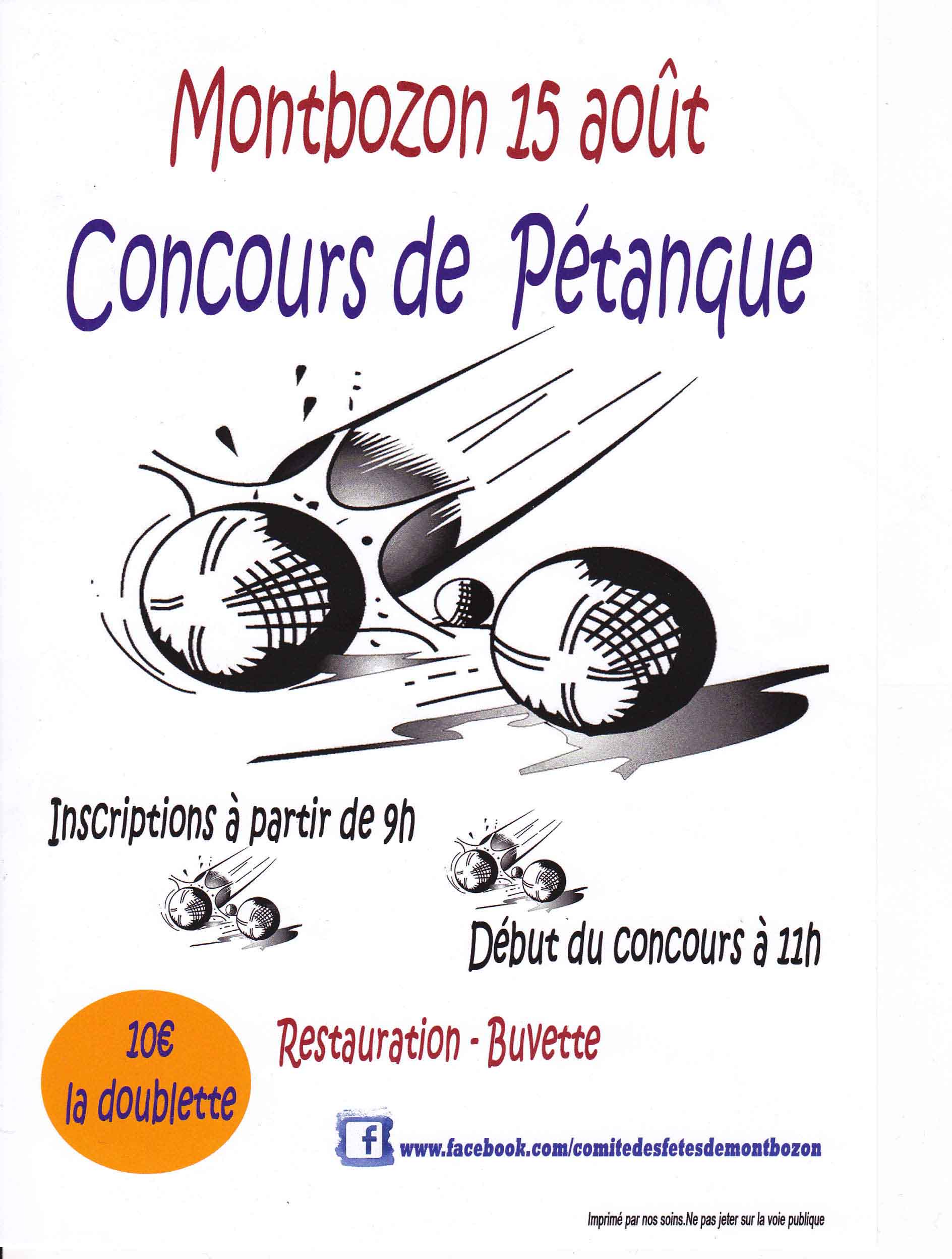 Concours de pétanque