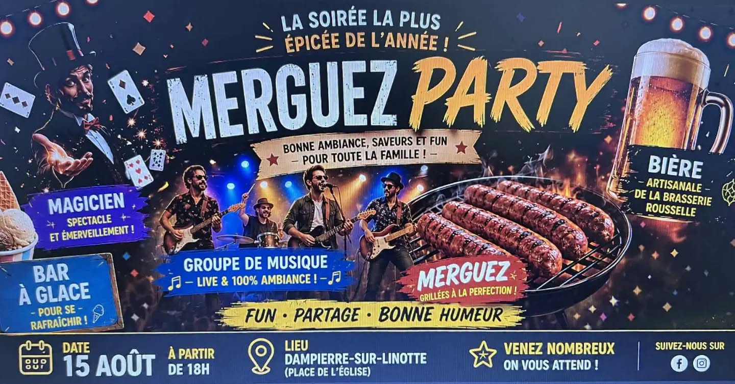 Soirée Merguez party à Dampierre sur Linotte