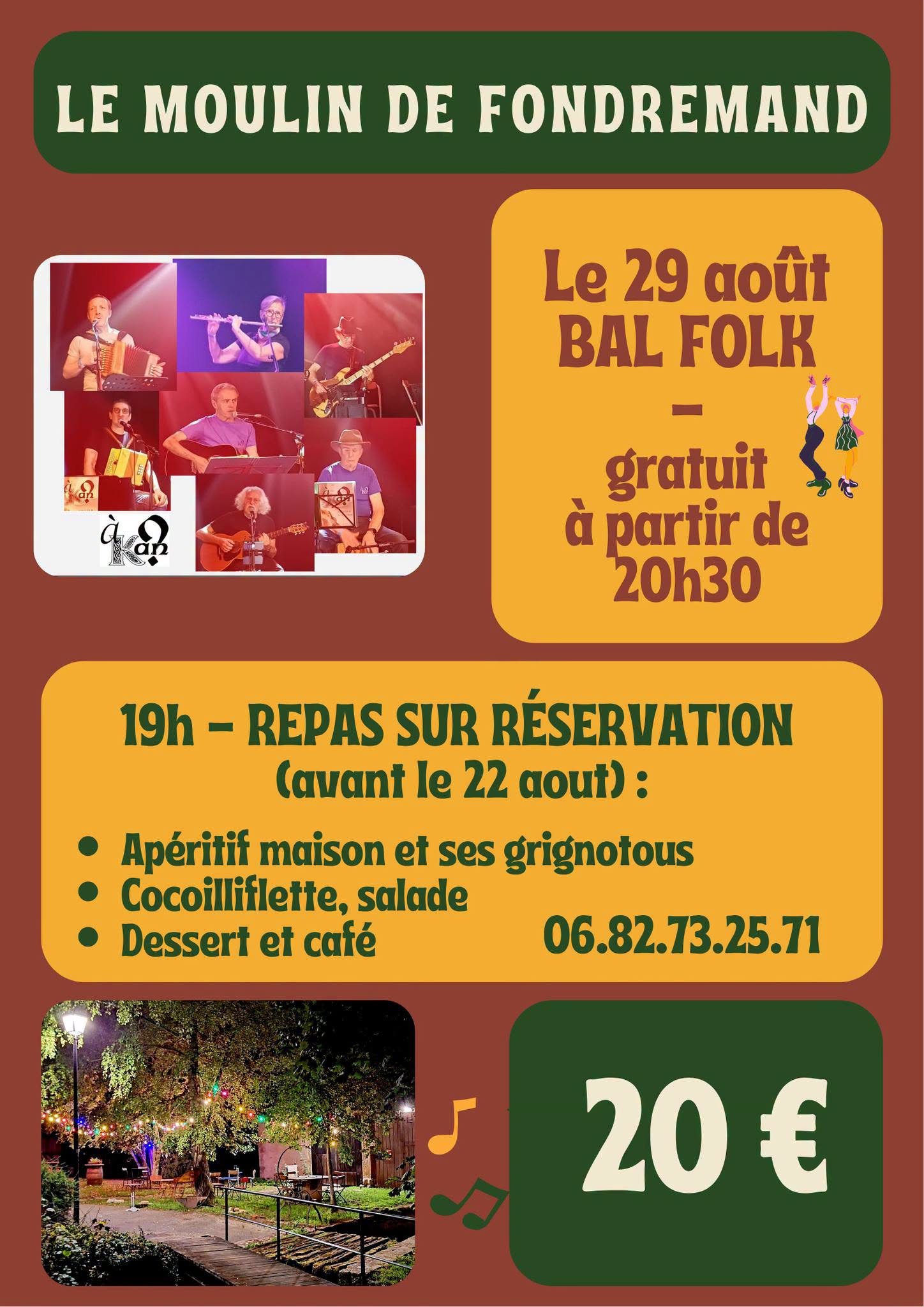 Soirée bal folk à Fondremand