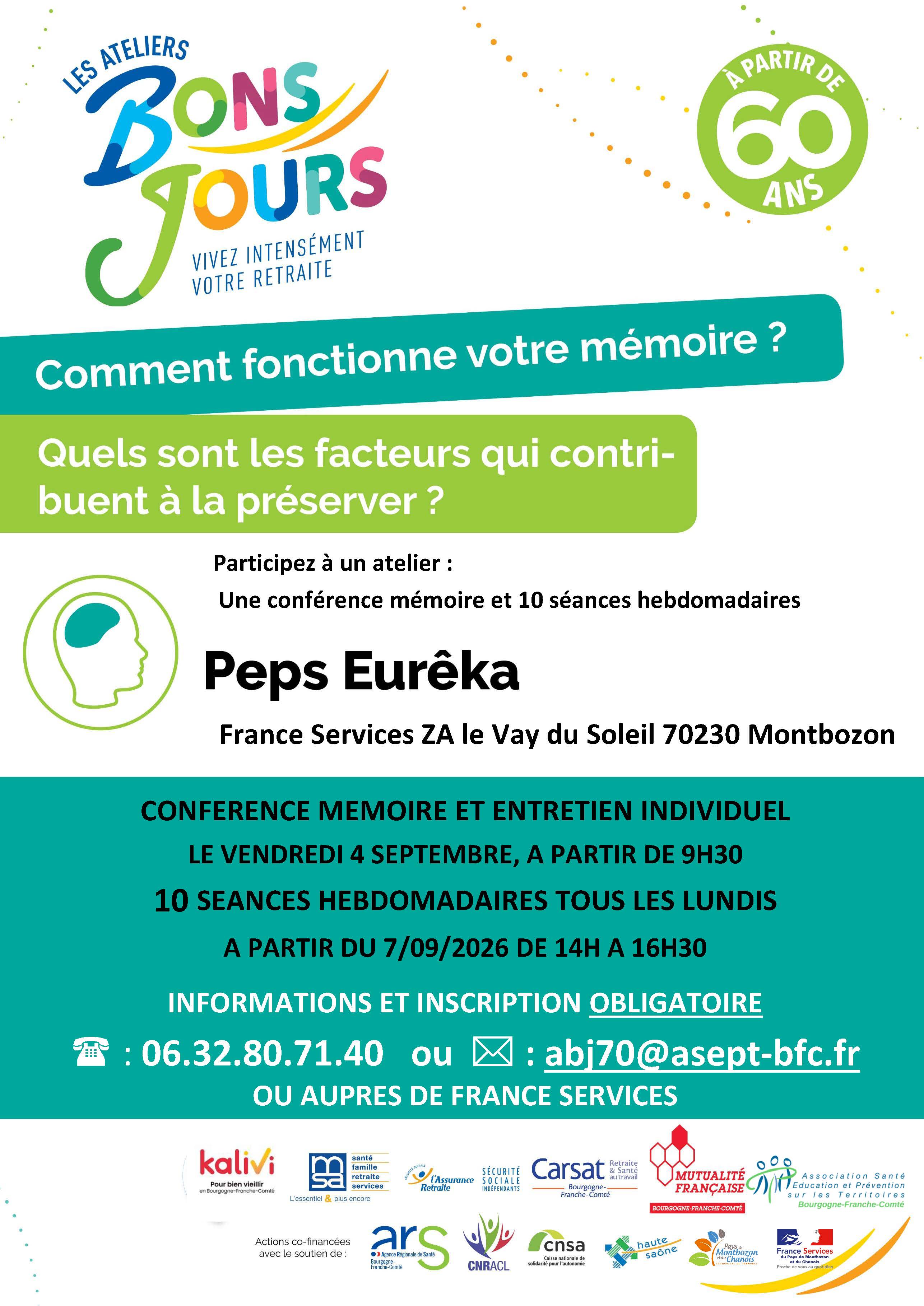 Ateliers "Bonjours" conférence mémoire et entretien individuel