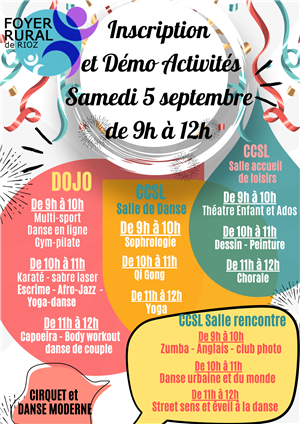 Activités au foyer rural de Rioz