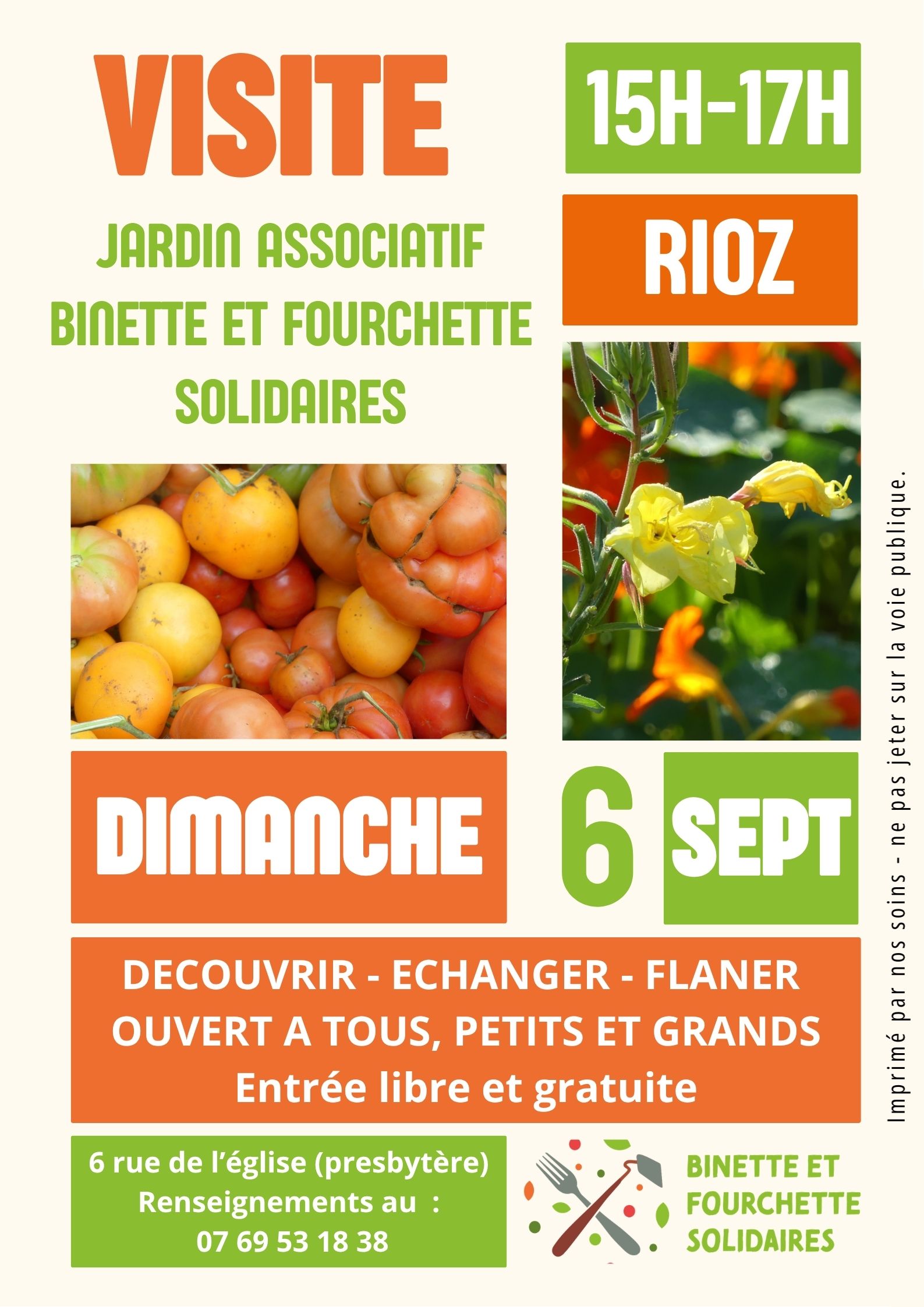 Visite du jardin associatif à Rioz