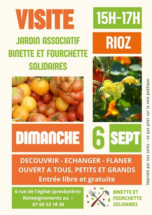 Visite du jardin associatif à Rioz
