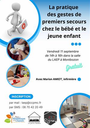 Les gestes de premiers secours pour les tous petits à Montbozon