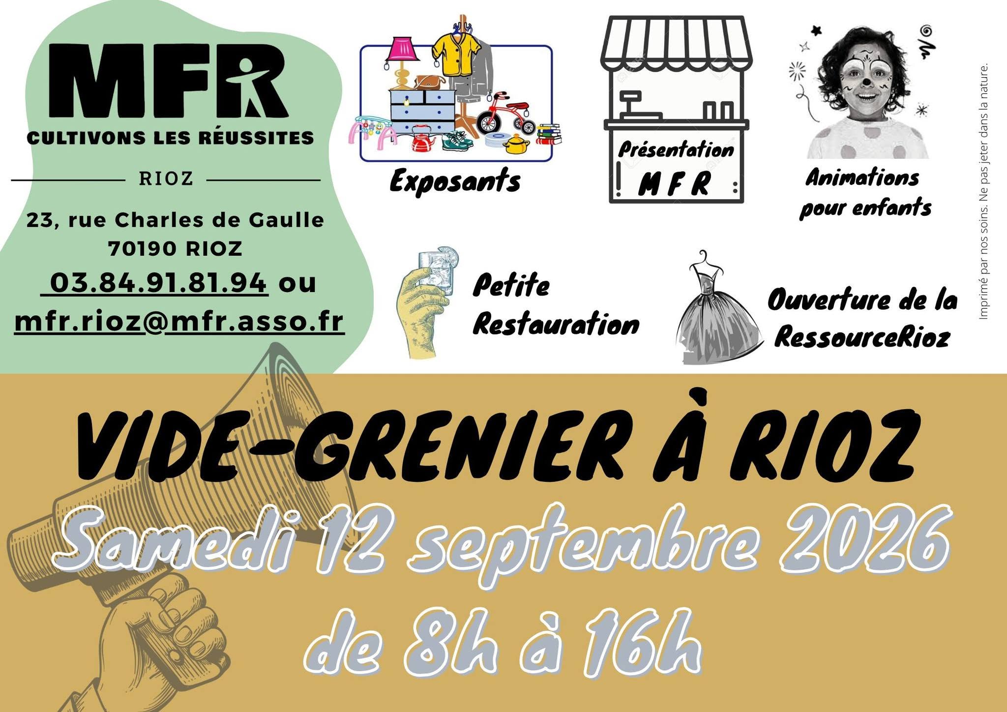 Vide grenier à la MFR de Rioz