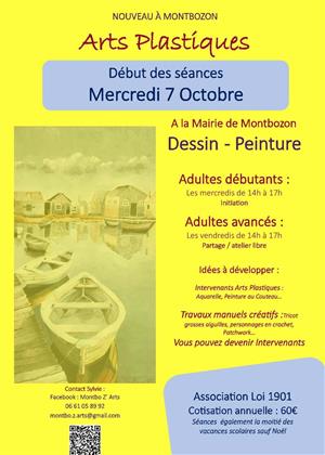 Début des séances arts plastiques à Montbozon