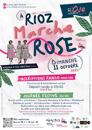 Marche Rose et journée festive au lac à Rioz