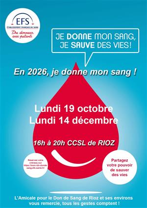 Don du sang à Rioz