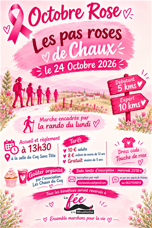 Octobre Rose / Rando à Chaux la Lotière