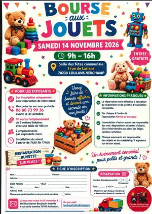 Bourse aux jouets à Loulans-Verchamp