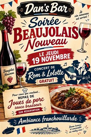 Soirée beaujolais nouveau à Rioz